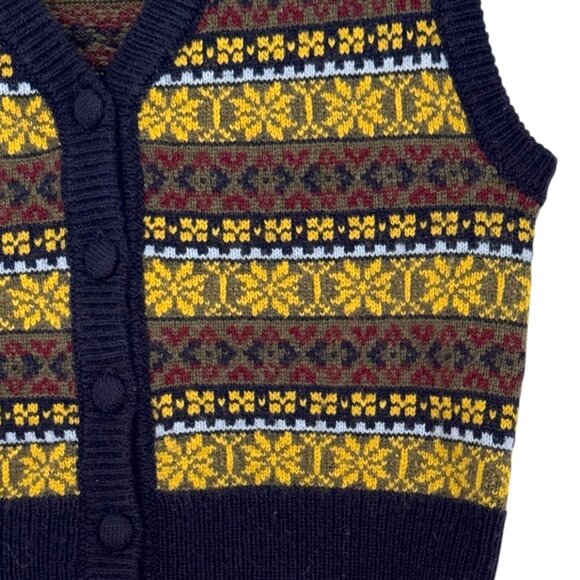 Zara Wool Knit Jacquard Vest - Picture 8 of 10